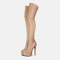Pink Patent Platform High Heel Boots
